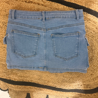 Olivia denim cargo skirt