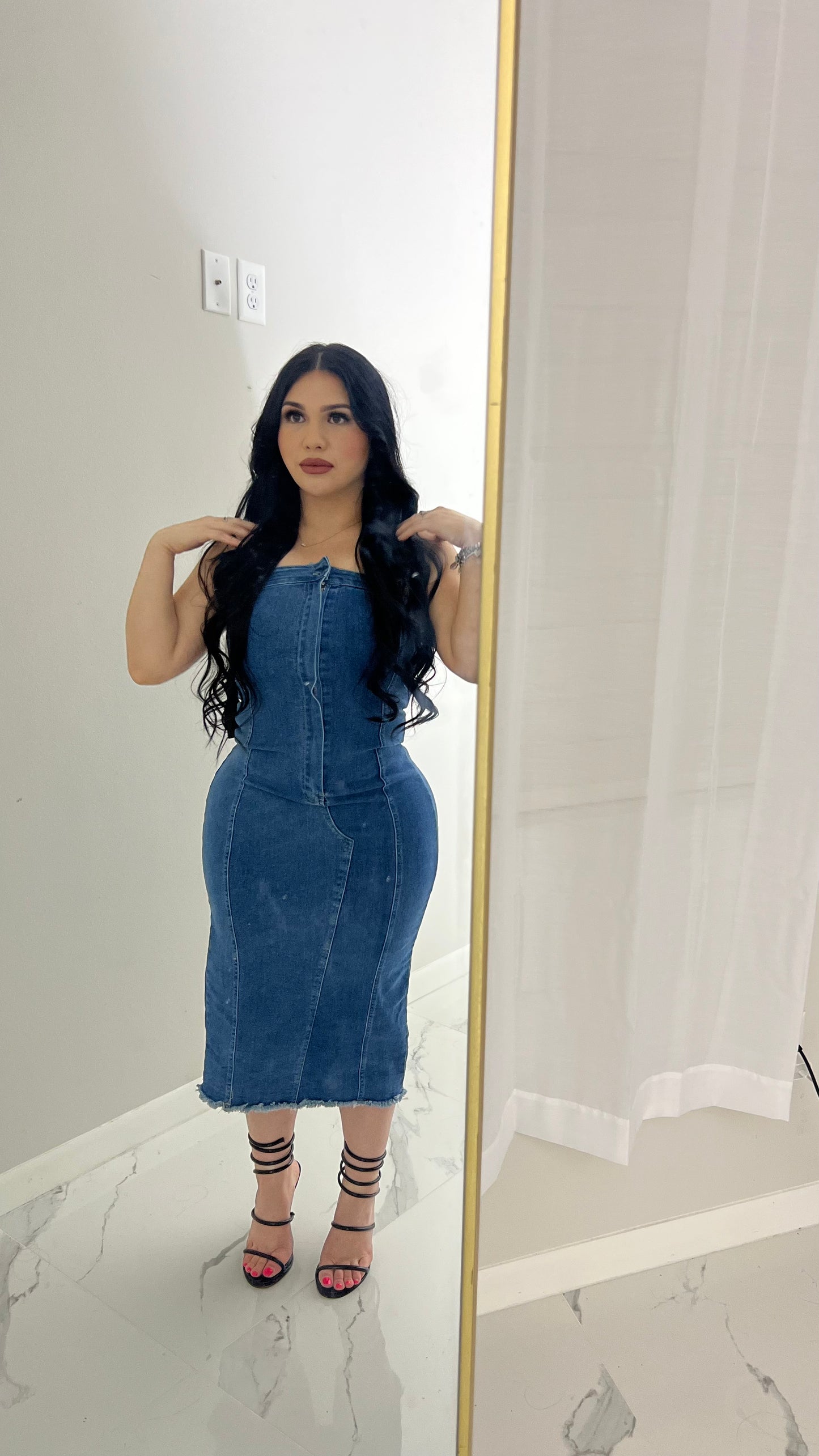 Naomi Denim Dress (medium denim)