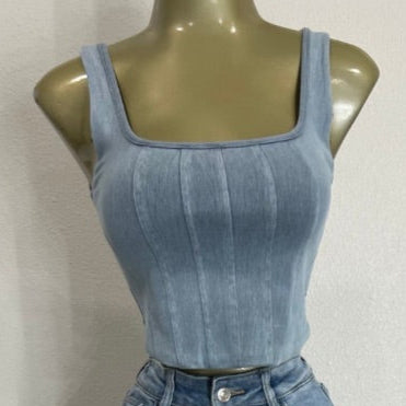 Sophia Light Denim Top